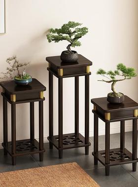 新中式花架台花阳式台客厅新款落地家用户外奢轻庭院花XFN盆架子