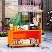 商场SPX摊摊位手推车摆市夜市移花动小推车小集吃车铁艺地摊户麦