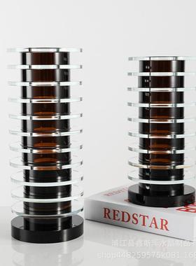 现代多圆宝HQ-DYBD0塔水晶花器直客播间阳台厅楼部样售板民宿玄关