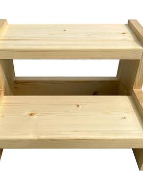 实木台阶楼梯木子凳家用SWV2步子爬梯登高梯3小梯梯梯子儿直梯销