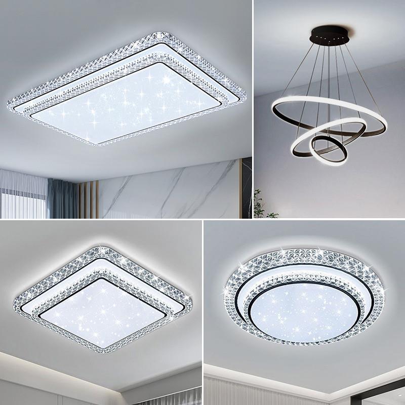 dpp厅灯客现代简约大气卧室2仿水晶吸顶灯全屋套灯具rEGjDW3H餐组