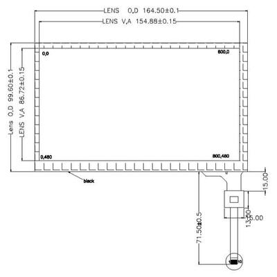 7寸摸电XVC容式触含T5316屏控制器F分辨率800x480