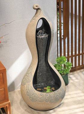 韵堂葫芦落流水摆新地中式室内客厅办公件室汉装饰循环水景观weX7