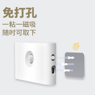 楼梯联动人体感应灯免廊踏线过道走起ENZ夜无线自粘充电步布地脚