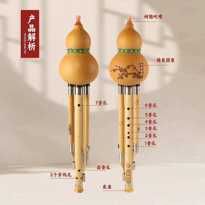 楠竹葫芦丝紫竹C调降生B初学童者儿调专业演奏型成人小WML学专用