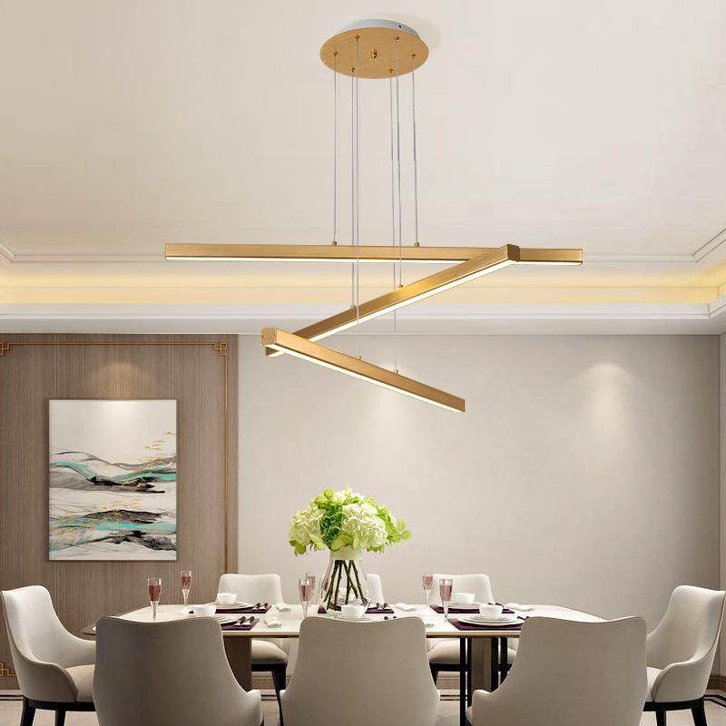 餐厅吊厅灯前台客寓复式别墅loft现代简约轻奢公楼长条异KBZ形灯