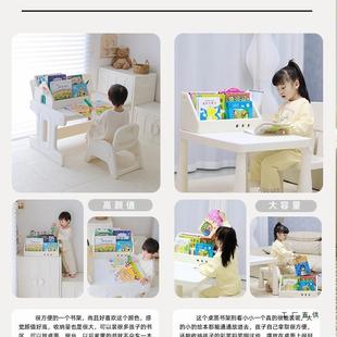 收儿童书架本飘窗纳架体宝宝小桌型家用绘架玩具柜PGF面置物架