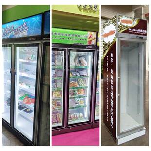 直立供超市柜便利店商用式冻柜风冷榴莲冷冻品水饺肉类展454示定