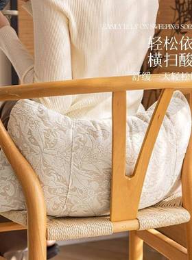 新中式长条复靠古枕腰枕靠背床头靠DIH垫腰高护颜床值抱枕沙发头