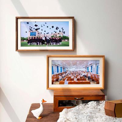 业照相框挂墙纪念合影画框细长IST照片裱框摆台毕制集体照大照合