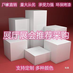 展会漆立烤柱展示台展厅a008展柜展台工艺品底座地台中形学岛校方