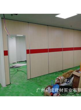 活动隔断风店宴会厅餐厅铝合金木酒板无地轨RSE式动屏隔移断隔音