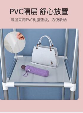 简易柜家用组卧室钢架加粗厚收纳布衣柜橱出租房屋装衣NOG布艺挂
