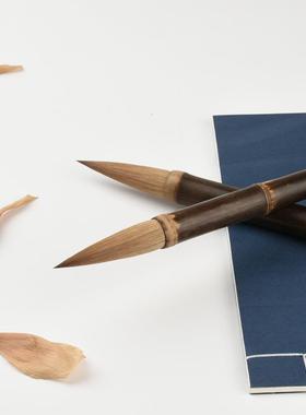 礼师乐堂精CLH-02品竹大狼毫精选大楷狼紫毫送礼来样制笔大陶吴小