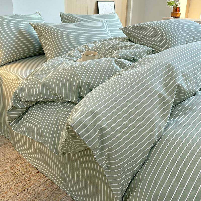 粗布四件套老全纯棉2025新棉款简EEX被套床单人三件套床笠约床上