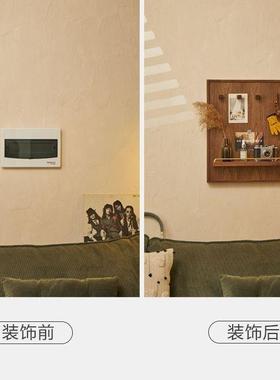 开电闸表箱遮弱丑黑胡桃木装饰DD102181画遮挡箱中式电闸关置电物