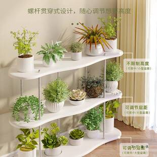 架架子式室内阳台客无品牌/厅多肉展示架落地花置物不锈钢可移动