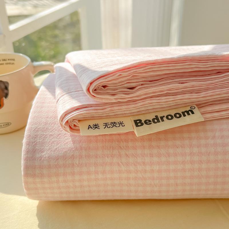 套A类母婴1单00水洗MRS棉床单单件裸睡学生宿被舍人枕头三件套