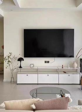 古轻SWI奢落地不锈钢储物柜小客户型厅sm家用视柜电现代简约u中柜