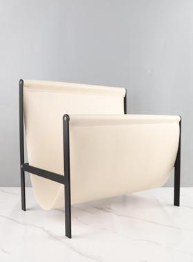 现代卧简软约金属皮革杂置41940志架物架装饰摆件客厅书房室装家