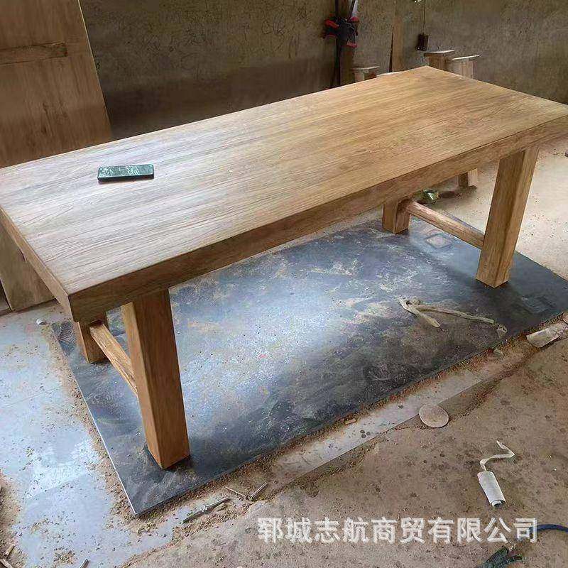 老榆木餐宿饭店餐馆餐桌中式实木茶桌大板桌快CLM桌餐店餐民桌饭,商业/办公家具,茶台/茶桌,淘宝优惠券,粉丝福利购,淘宝优惠卷