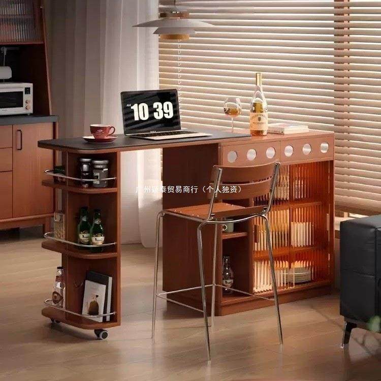 木岩实板吧台桌柜收-边纳储物餐柜关中岛台小户型家用隔玄断伸缩,电子/电工,接线端子,淘宝优惠券,粉丝福利购,淘宝优惠卷