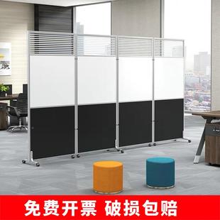 办公室移动屏风隔断墙工厂车间带滑轮推可叠折拉简活LOW易动屏风