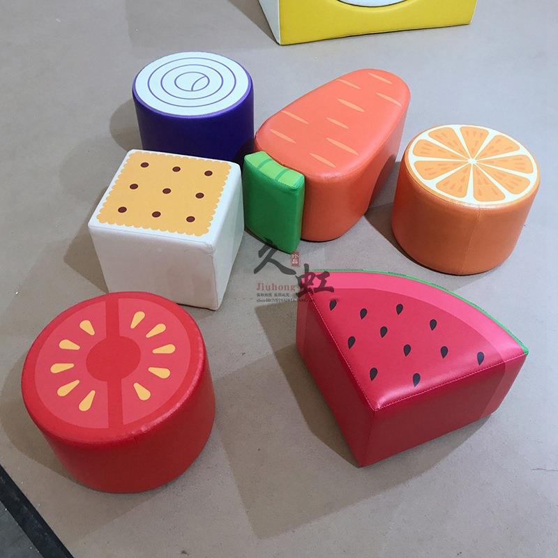 果蔬卜儿童凳幼园早教中心休息区软体果小凳卡JH202007水通凳萝西