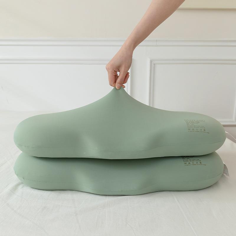 直播小清新风绿色果冻枕慢回02枕弹记忆棉枕家用单头人舒款适芯