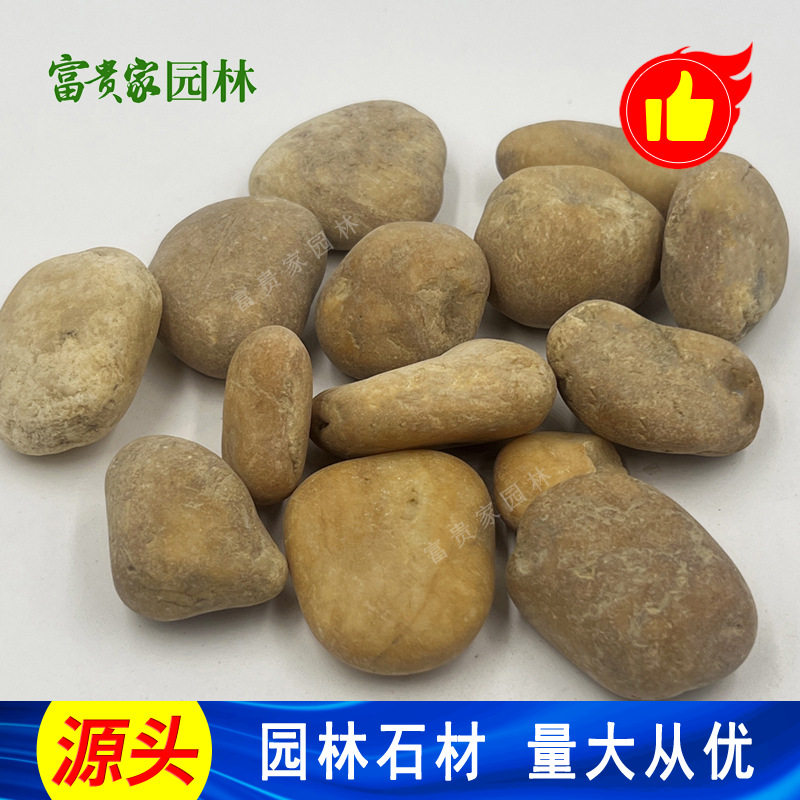 天然彩色鹅卵石园艺造景透水地坪