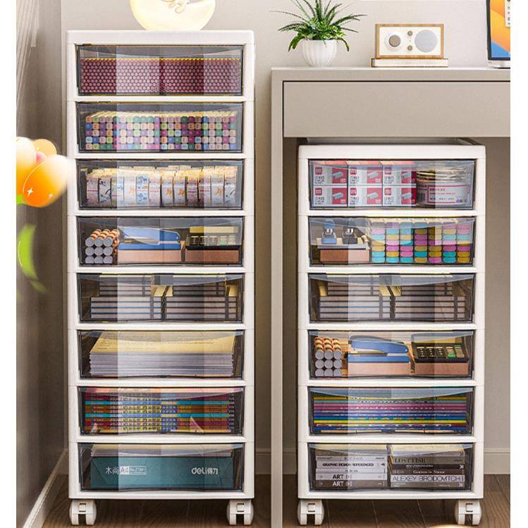 抽屉式文件收纳柜办公室桌面架多层ABNB4储盒学生桌底物下文夹具