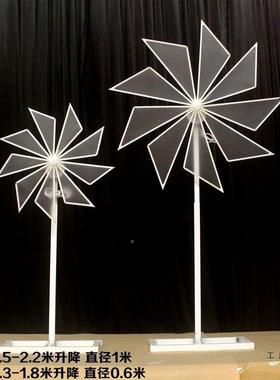 电舞动风车铁艺路引婚礼旋间摩天轮网红直播摆件台转RTS装饰