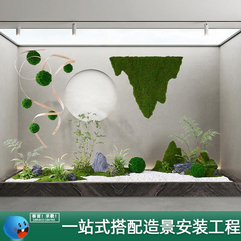 户仿真绿植景室内景LF1708观橱窗造装饰入玄关仿生假植物树苔藓落