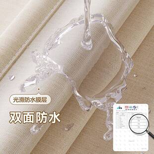 折叠帘卫间生浴室洗澡仿亚麻折遮挡淋浴帘隔浴断帘子折叠帘防水加