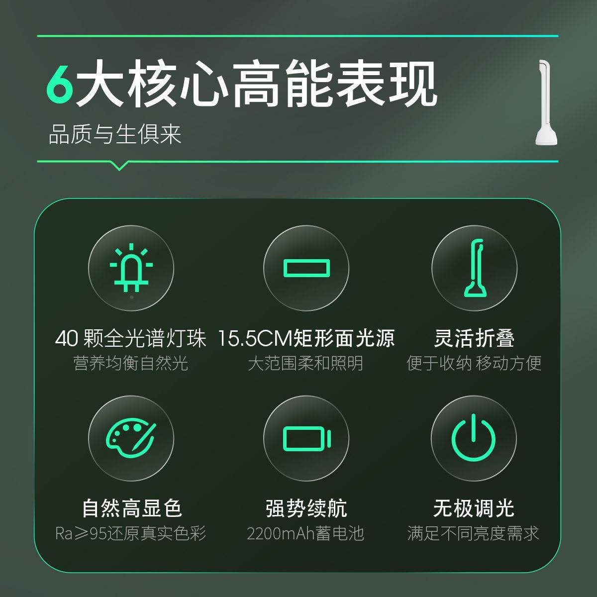 孩小视宝折叠电台灯充便携宿舍床FXN充电式led灯头学生学习专用护