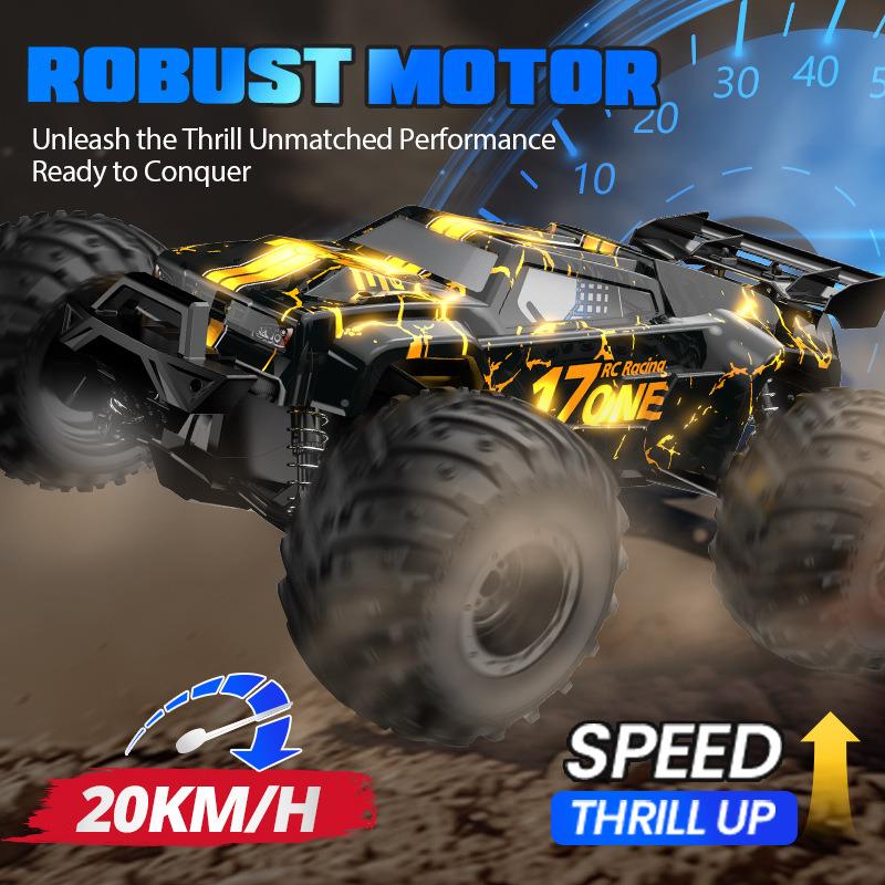1:1RC16767遥控高车越野攀爬大脚24G儿童4玩具灯光竞.速速遥控赛