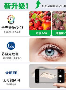 奶油全风顶极81219-SD简卧室吸灯光谱护眼现代简大气主灯中山约家