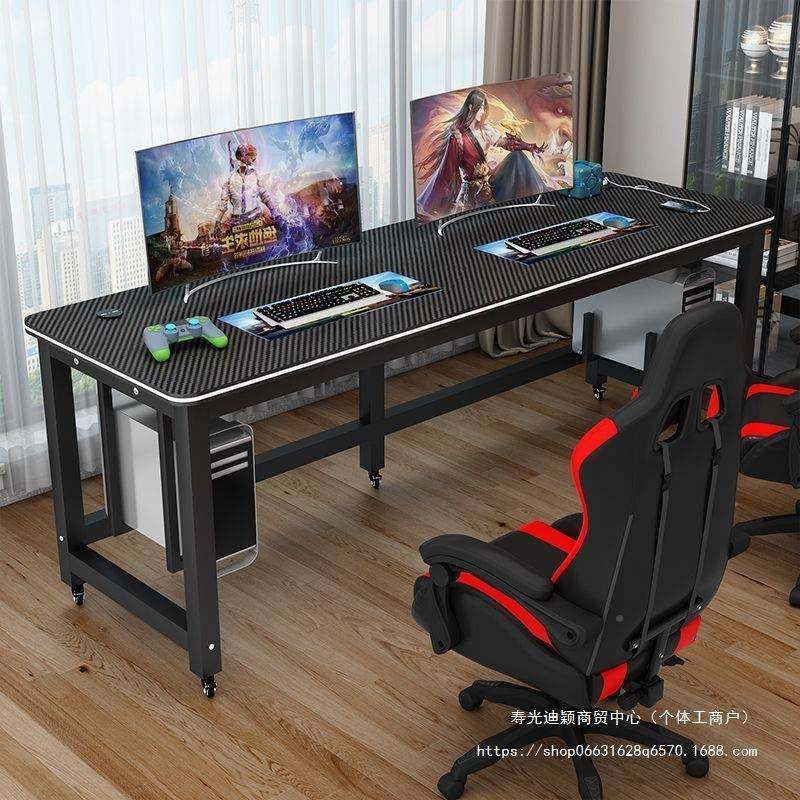 电竞桌办公人桌悬式双主机托架可动移电无品牌/脑桌家挂用带轮学