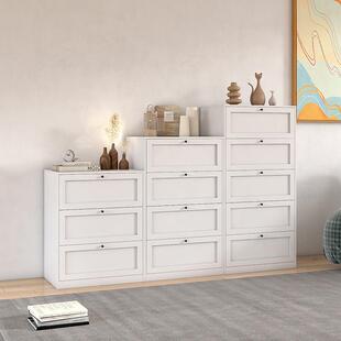 家用属屉五斗柜钢收纳柜子卧室储HUK物柜金客厅边柜铁制艺床尾柜