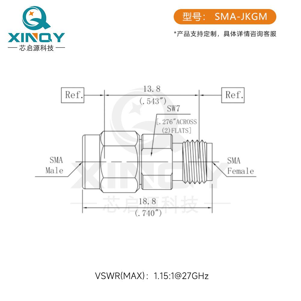 XIQY27G不锈钢高频测试转接器50&Omega;NF频同轴转接头RSM射GUYA转接器