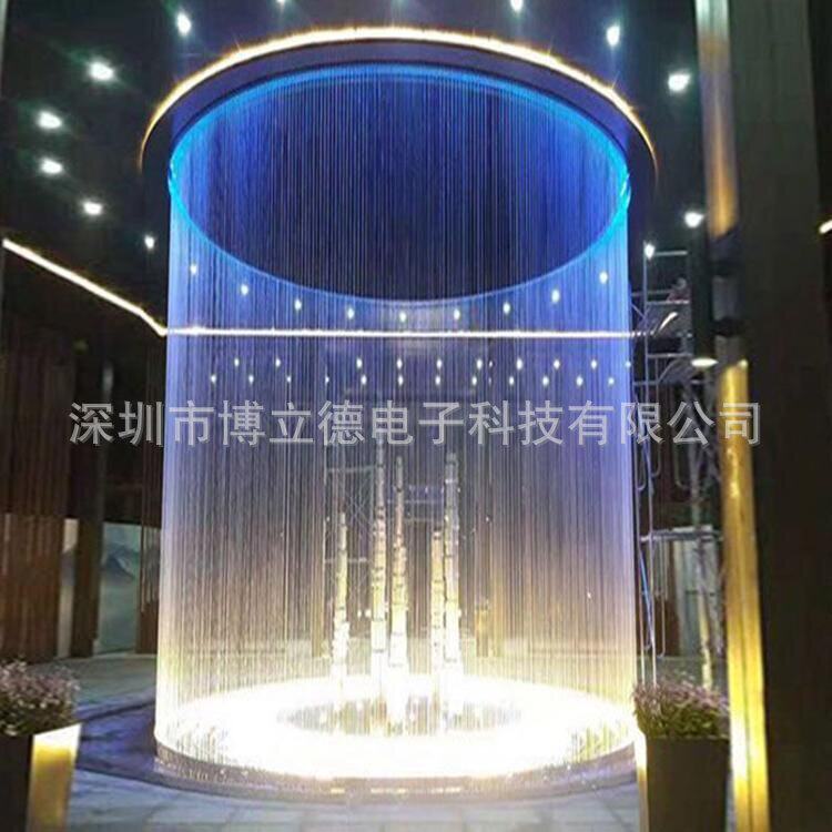 数码水帘数字水幕瀑布流水屏风智能水景喷泉科技水帘音乐喷泉水幕