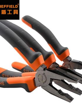钢盾SHFFIELEDEOHS04501-0450003老虎钳双色柄钢丝钳S6寸7寸8寸