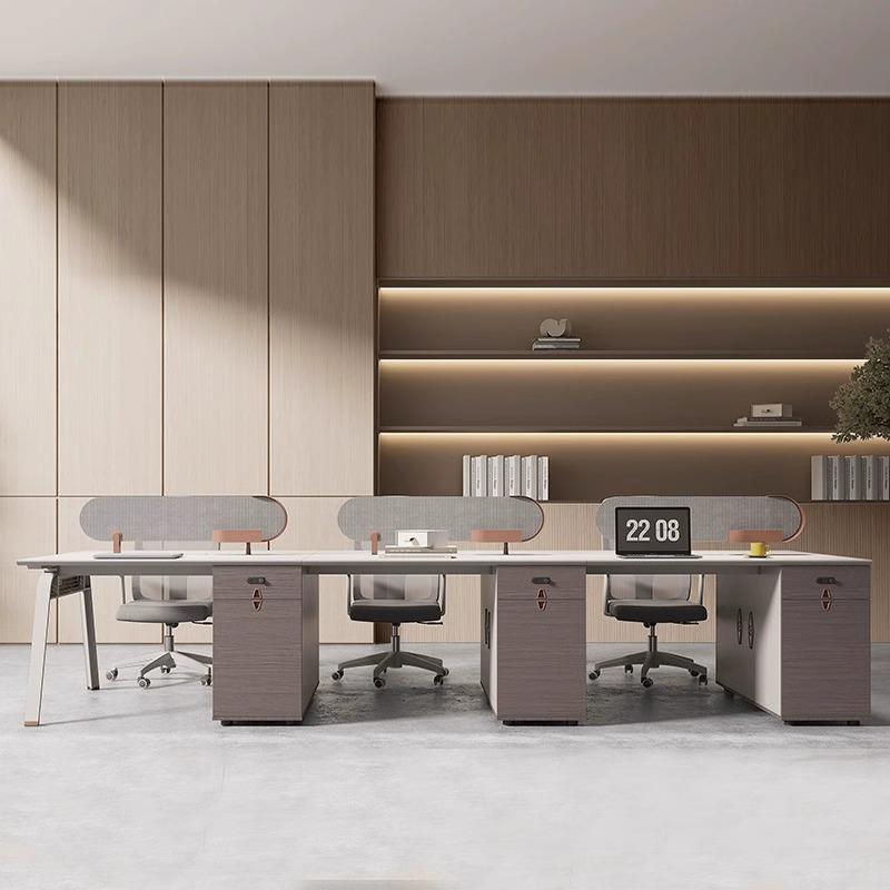 现代简约办公桌办公卡座工位位人位人4人位职员办公桌子1员2END工