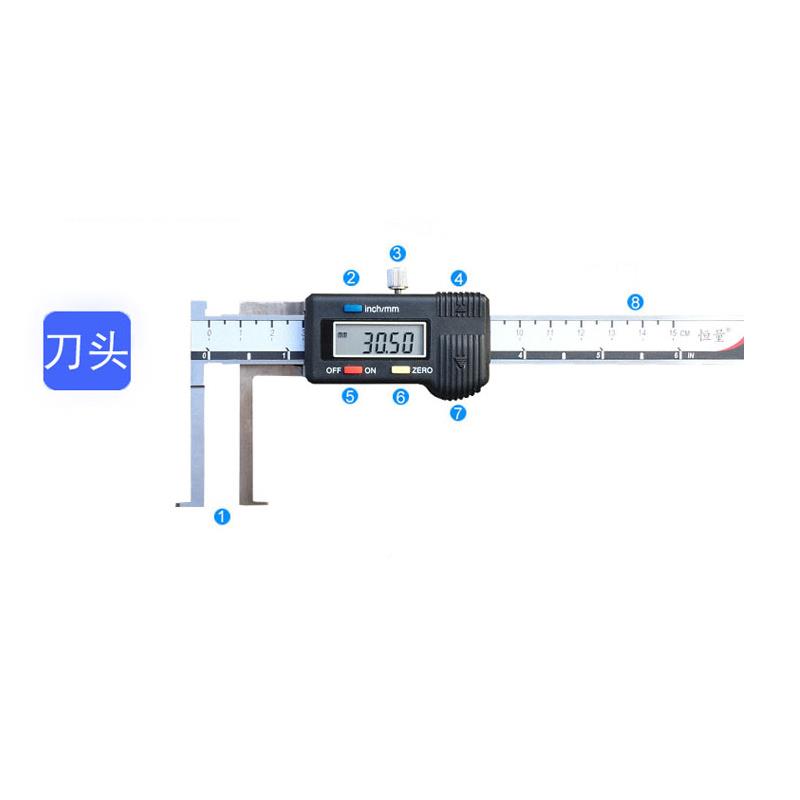 恒量数显内沟槽卡尺1电子卡槽50/2003/RFF00mm0.0卡簧槽1测量游标图片