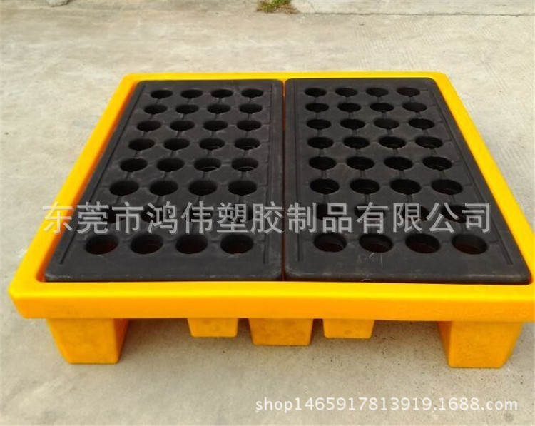高密度聚乙烯防漏防渗四桶托盘