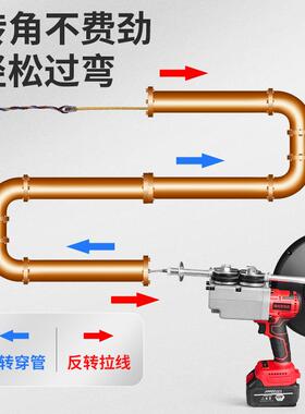 穿线机电工拉器线功电多动孔全自动拽线VWI管道排线穿穿线绕线机