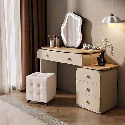 胡桃梳妆台约卧28950室梳妆台一体收纳柜多功床能化妆桌简柜头绢