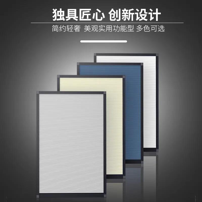 ?窗免打内孔嵌百叶窗内帘160内倒开帘厨房卫生间防水蜂巢帘遮光隔