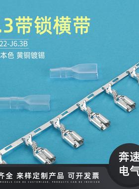 DJ622-BJ6.3AZYM6.3带锁插簧横带DJ622-J6.3250子端6端.3锁子