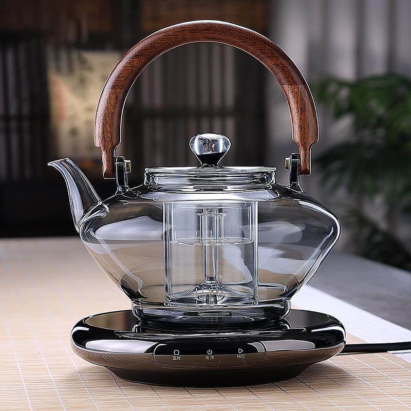 蒸轻奢耐热加厚壶玻璃茶四049代喷式家用提梁茶壶电陶炉煮两用茶